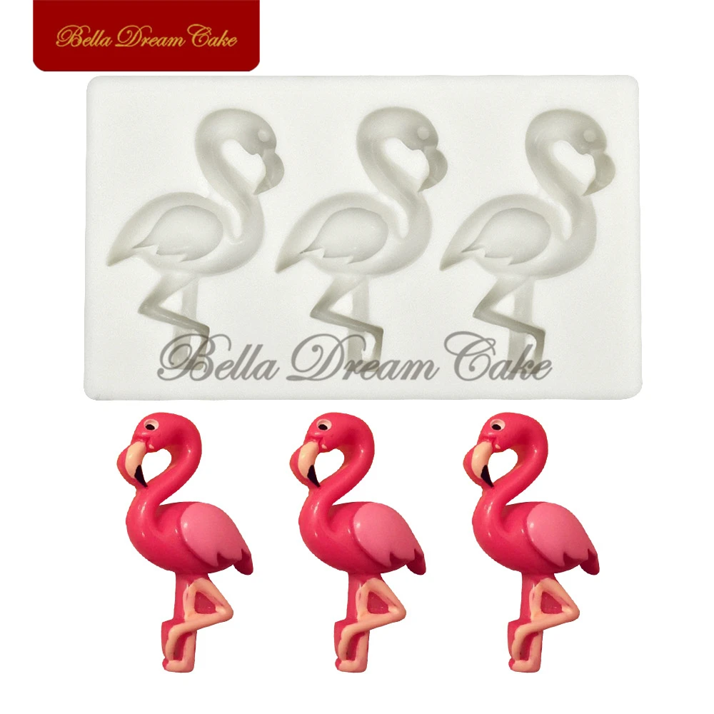 Силиконовая форма в виде фламинго 3D глиняные формы для мыла ручной работы