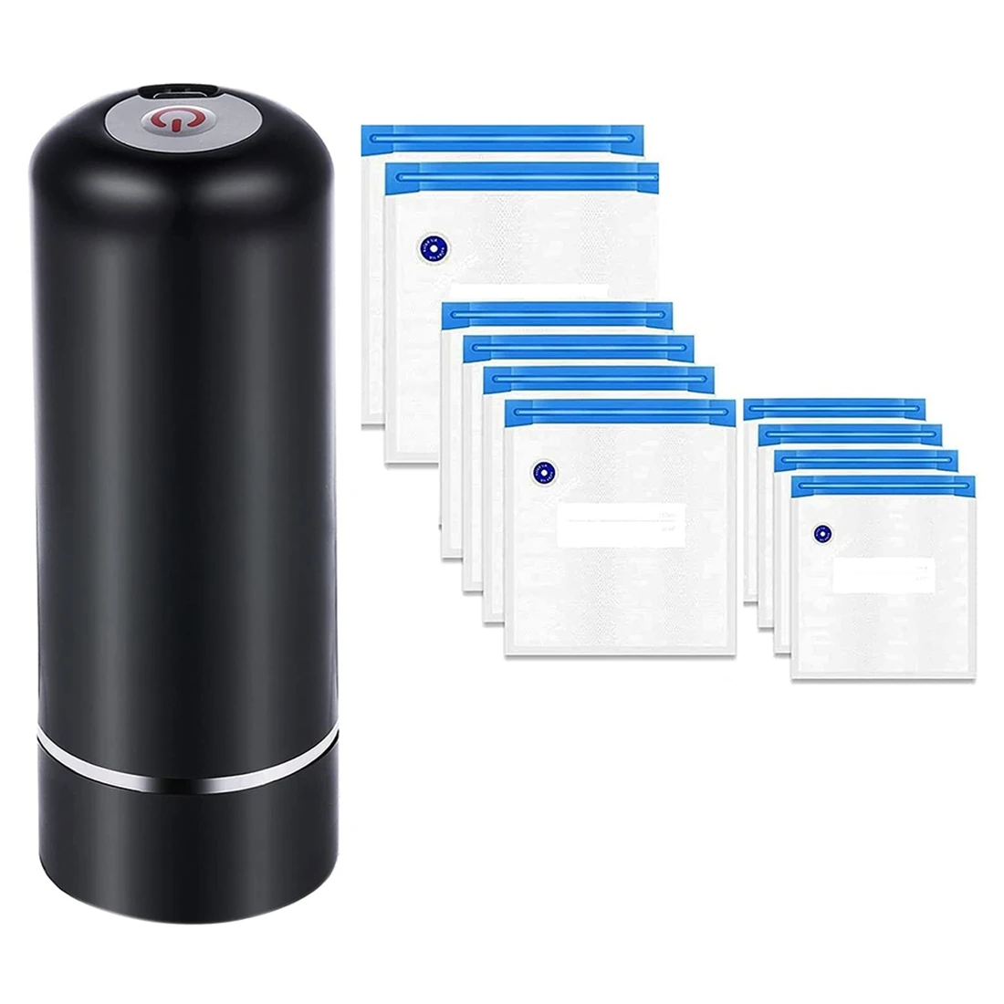 

Ручной пищевой вакуумный упаковщик, автоматический портативный пищевой упаковщик для пищевых продуктов, Многоразовые Пакеты и зажимы для ...