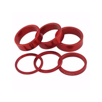 6pcs bike headset washer aluminum alloy mountain bicycle front fork washer bike stem handlebar spacers ring gasket accessories