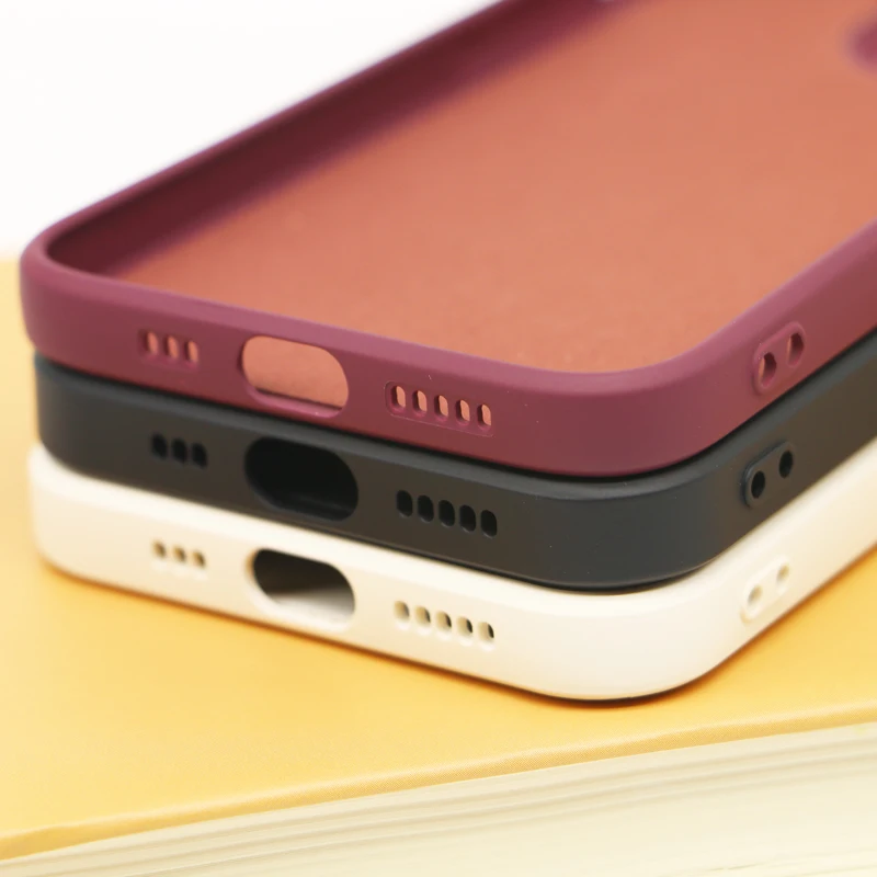 

Square Soft Liquid Silicone Phone Case For iPhone 13 12 11 Pro Max Mini CASE XS XR X 7 8 Plus SE2020 Cover