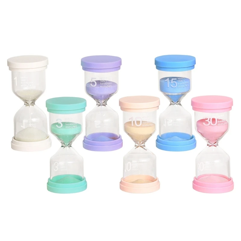 

Hourglass 6 Color Sand Clock Timer Set 1min/3mins/5-mins/10mins/15mins/30mins DropShip