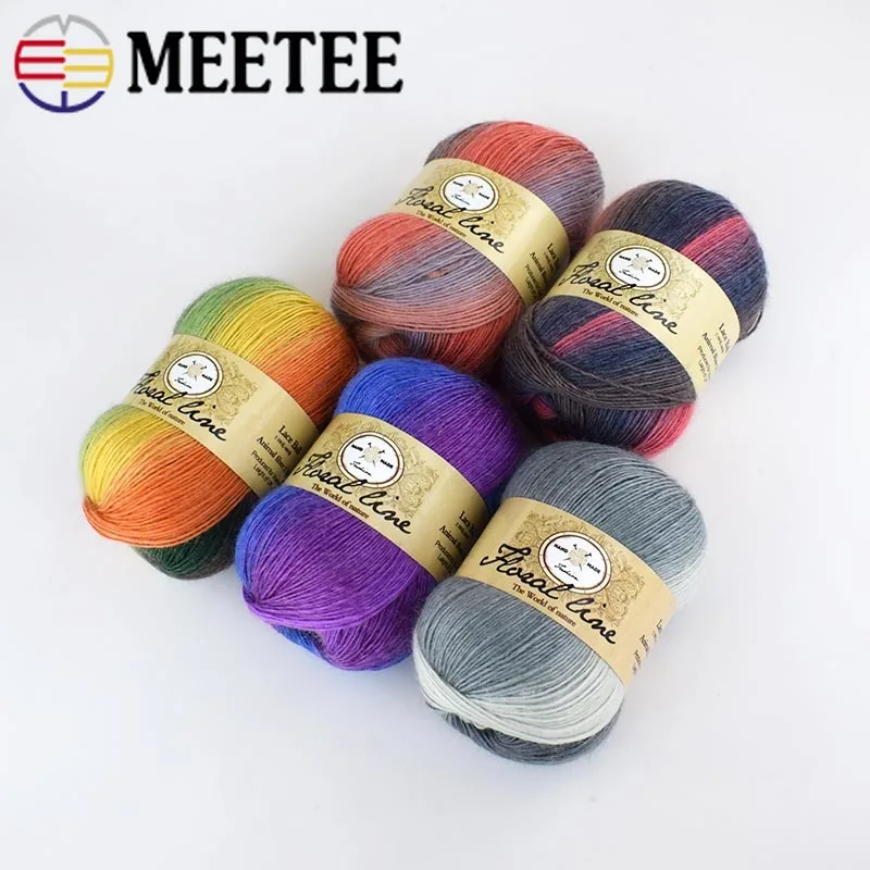 

Meetee 3 шт. * 100 г/рулон мягкая 100% кашемировая шерстяная пряжа ручное вязание необычное вязание крючком шерстяная нить вязание для шарфа шаль ша...