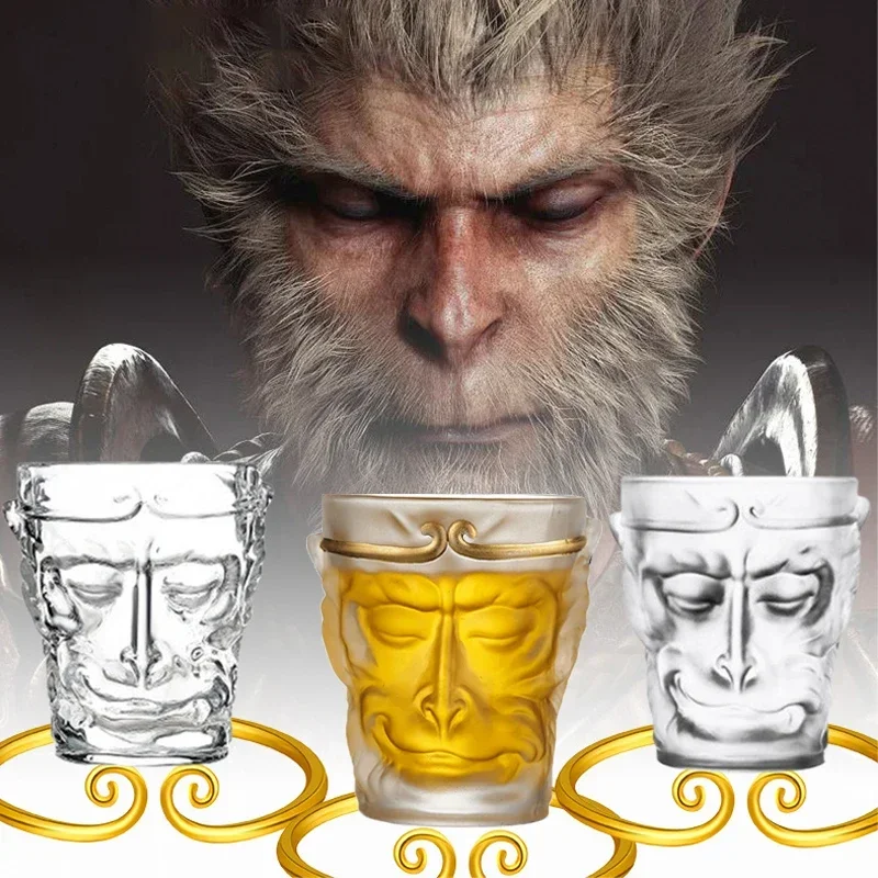Стеклянные кружки Wukong в скандинавском стиле с изображением чёрного мифа