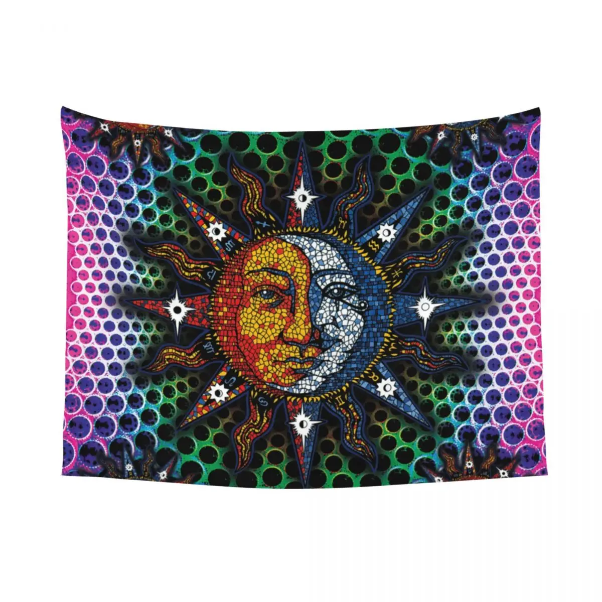 Гобелен космический Небесный мозаичный украшение в стиле хиппи с изображением