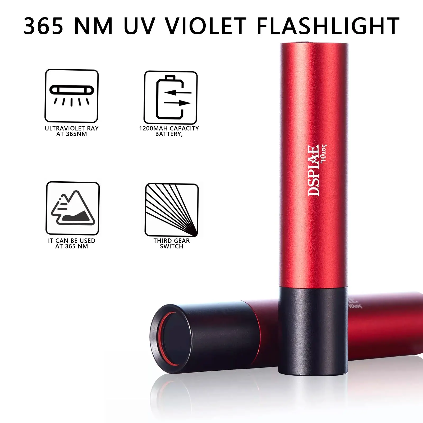 Фонарик DSPIAE 3 Вт передачи UV-T мА ч 1200 мАч 120*45*30 мм | Инструменты