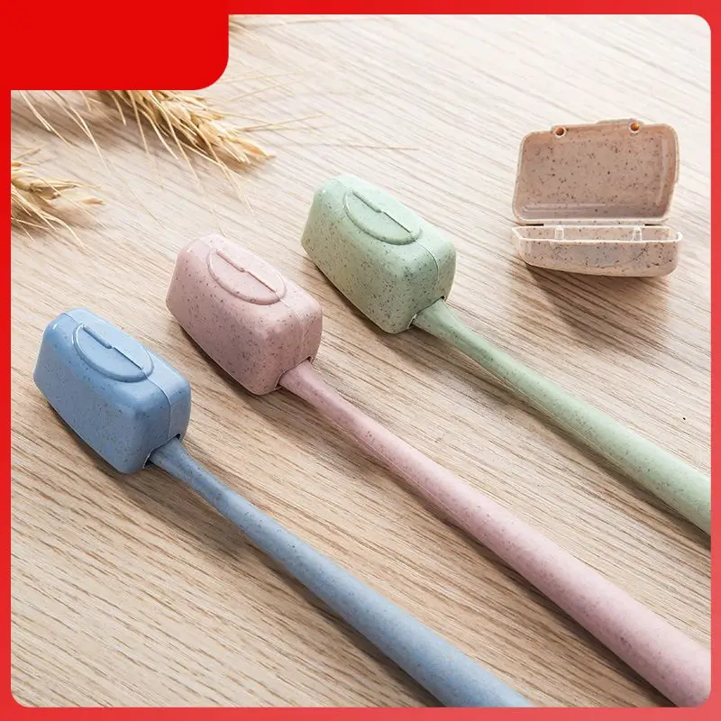 

4Pcs/set Portable outdoor Travel Tooth Brush Cover Holder Headgear Wheat Straw Dust-proof Toothbrush Cap Case /1pc Toothbrush