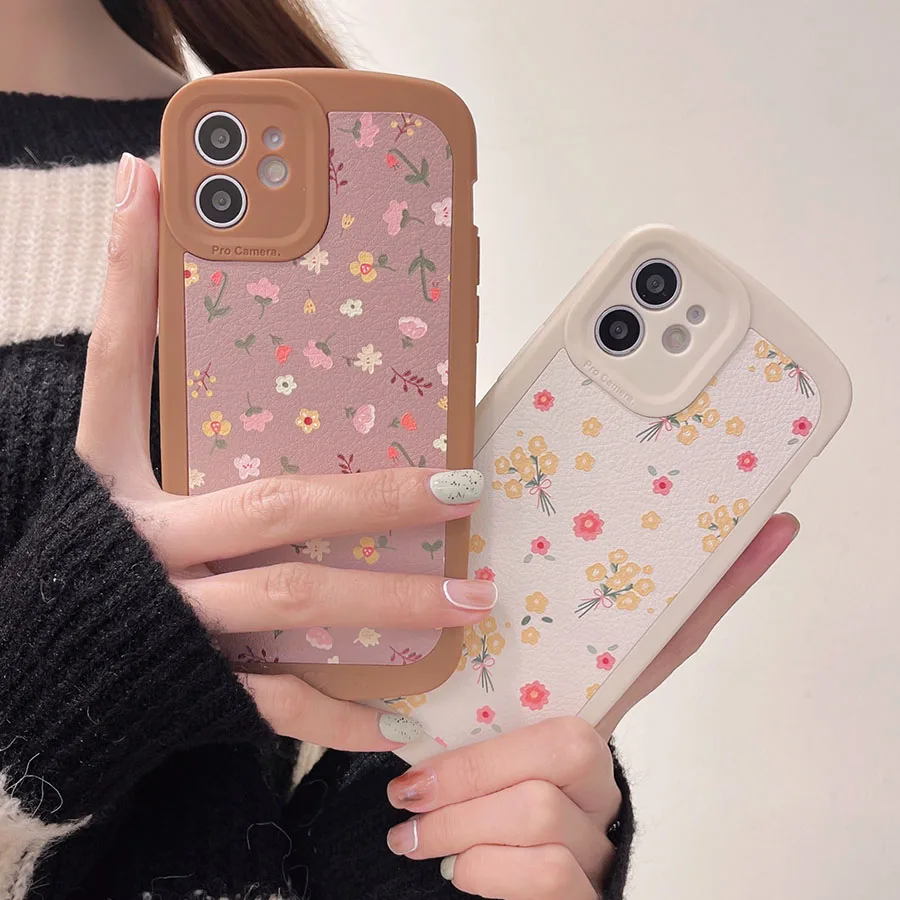 

Luxury Flower Floral Love Heart Relief Leather Case For iPhone 13 Pro 12 Pro 11 Pro X XS Max 7 8 Plus XR Shockproof Phone Covers