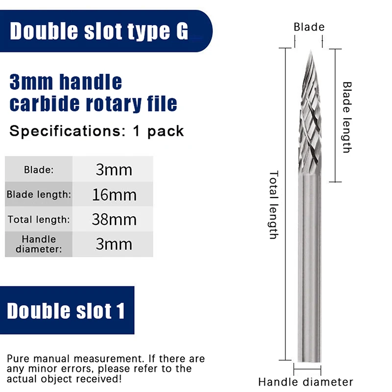 Роторный напильник из карбида вольфрама, вращающееся сверло из твердого сплава, хвостовик 3 мм, гравировальный резак, шлифовальная головка для металла и пластика