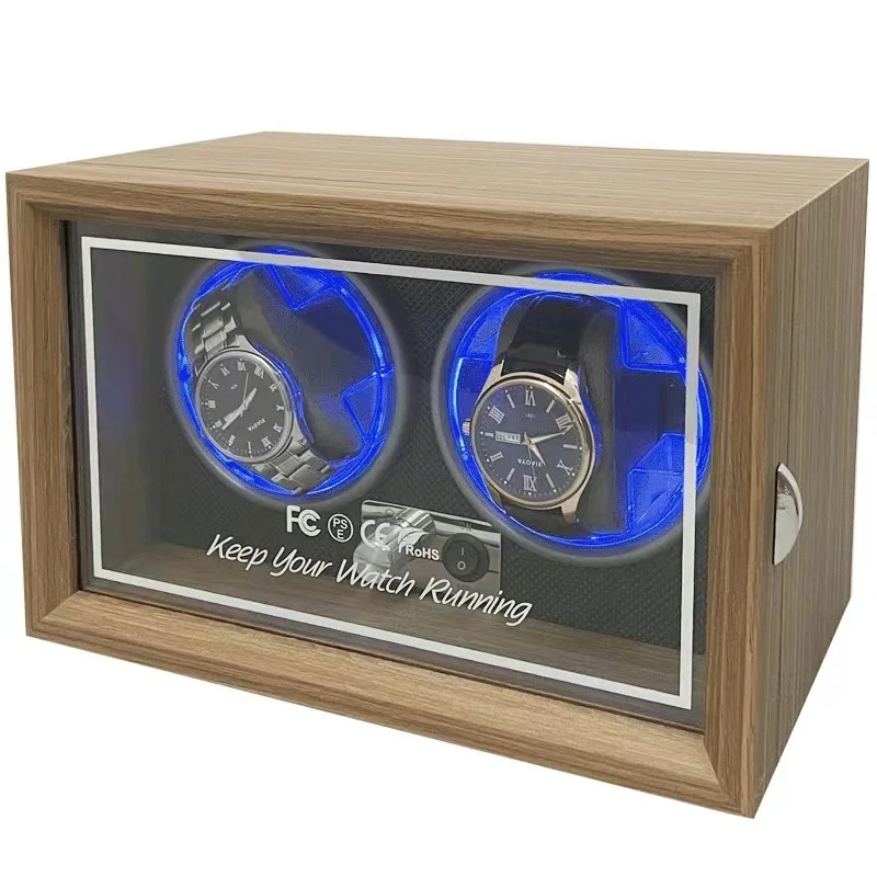 

Black Walnut Pattern Wooden Double Position Shaker Electric Automatic Mechanical Watch Shaker Chainer Wholesale 904L Super Watch
