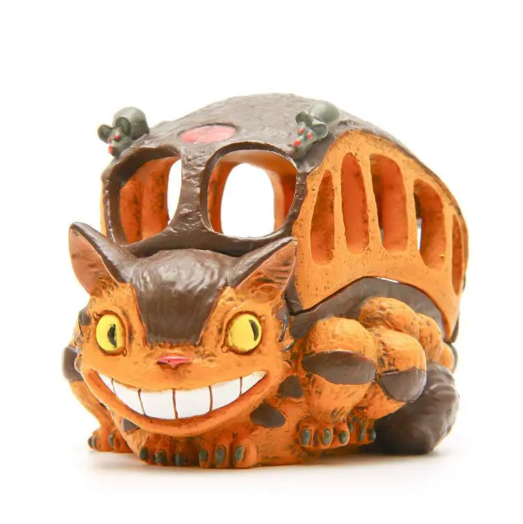 

1set 9cm Hayao Miyazaki My Neighbor Totoro Cat Bus Flowerpot Resin Action Figure Toys Collection Model Toy for Home Decor