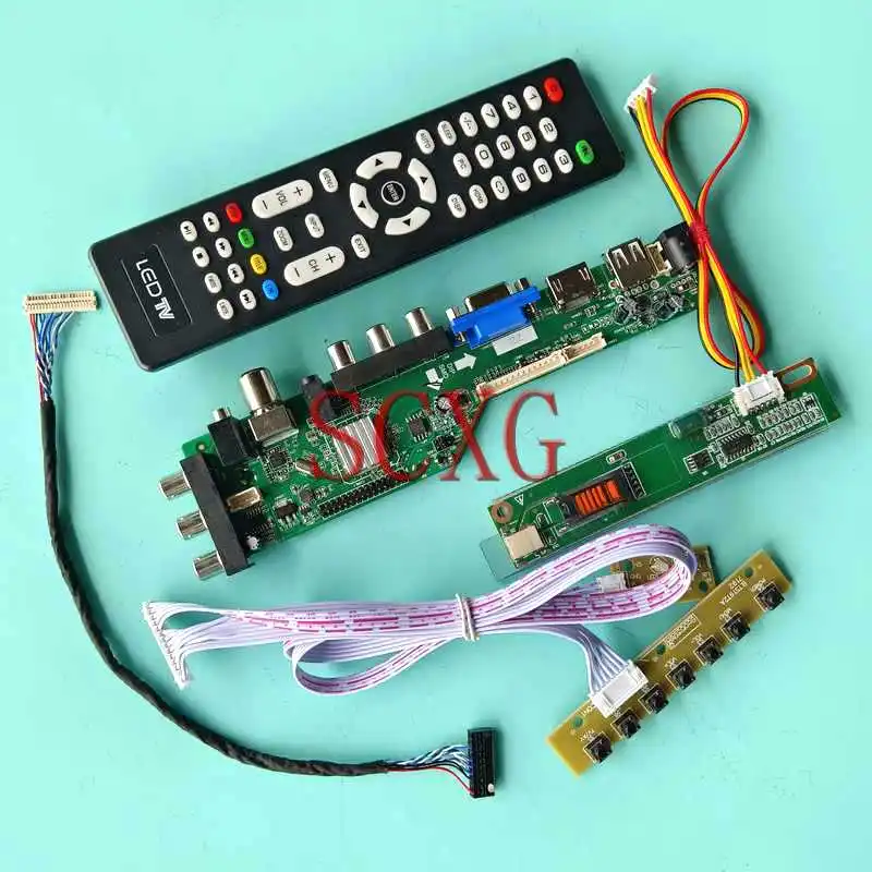 

Fit LTD133EWMZ LTD133KX2S Screen DVB Digital Controller Board Kit 1280*800 HDMI-Compatible VGA USB AV RF 1-CCFL 20Pin LVDS 13.3"