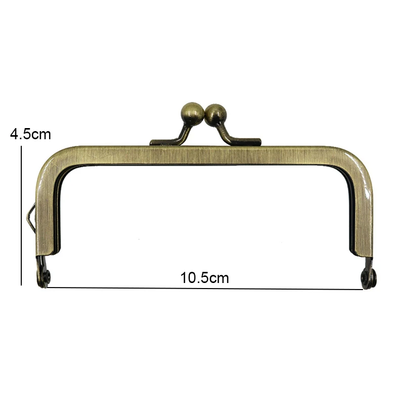 Antique Brass,Llight Gold Metal Frame Kiss Clasp Lock Handles Cat Pattern Purse Handbags Clutch Bags Replacement DIY Accessories