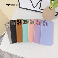 solid colorful phone case for iphone 13 12 11 pro max x max xr 7 8 plus soft shockproof silicone purple black silicone cover hot