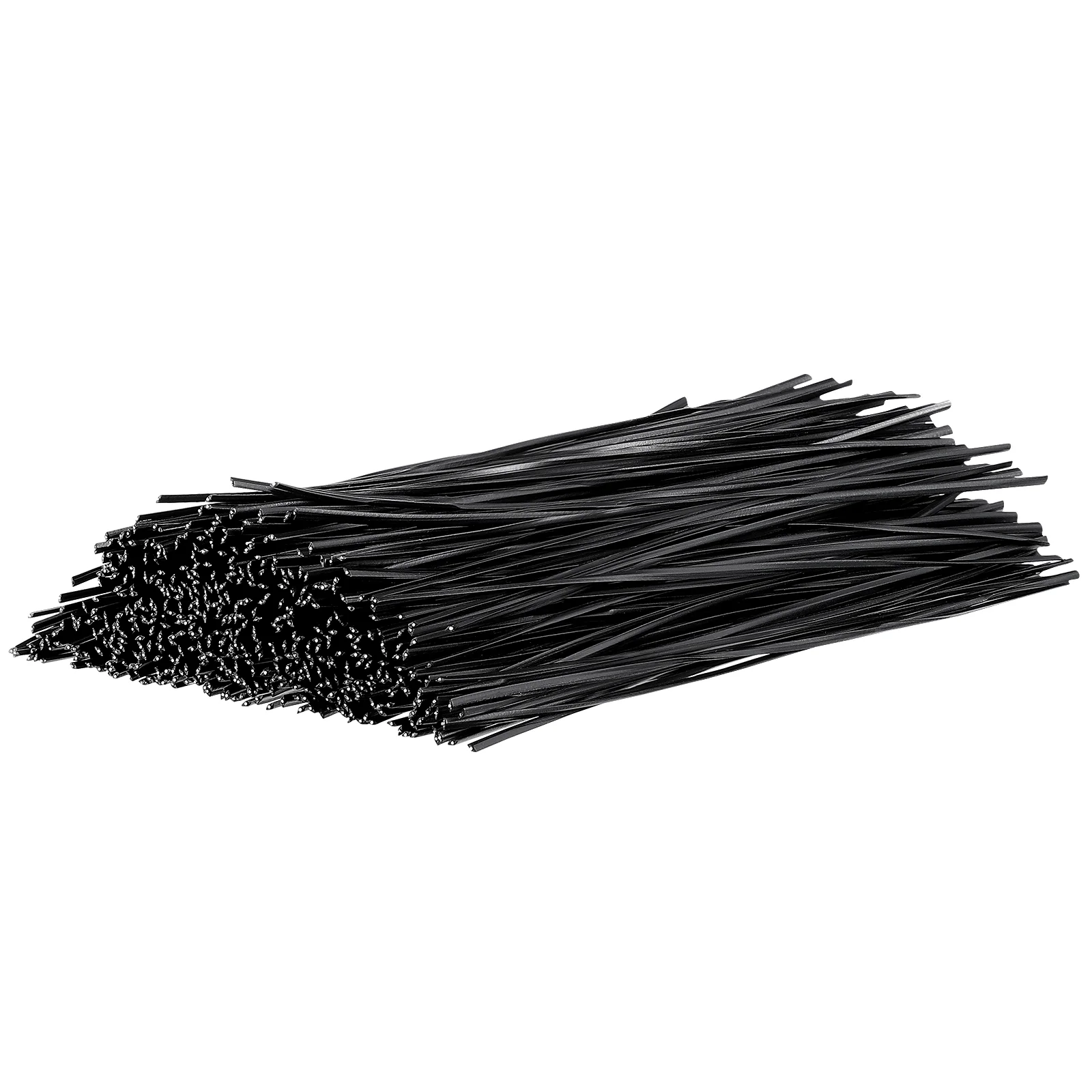 500pcs Wire Ties Cord Ties Ties Twists Ties For Cables Reusable Black Coated Ties for Household and Office Use