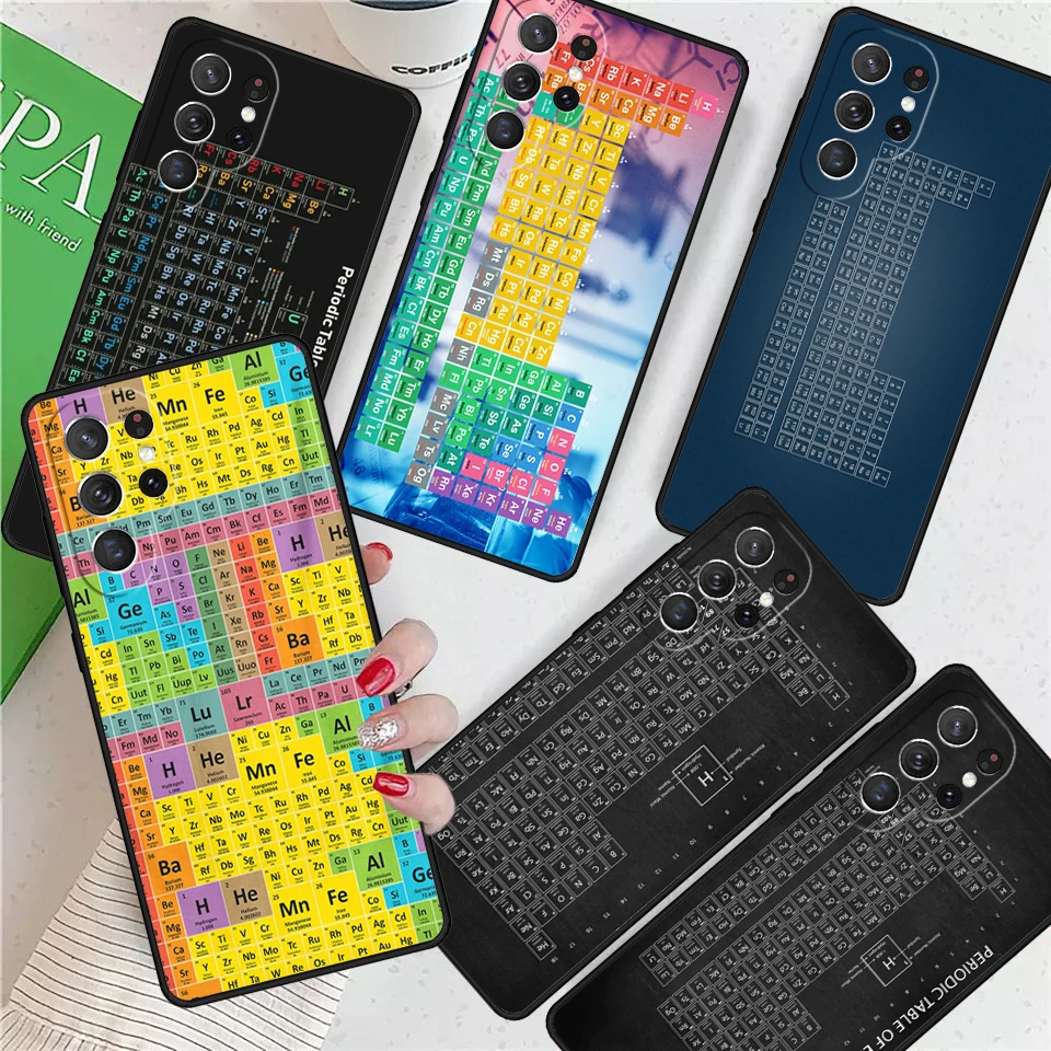 Химическая Периодическая таблица элементов для Samsung Galaxy S24 Ultra S21 S22 S8 S9 S10E Note 10 20 Plus