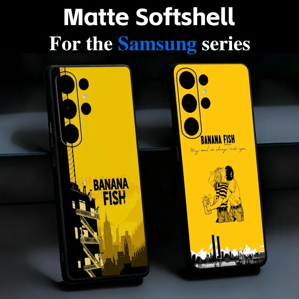 Фото Чехол для телефона JP Anime Banana Fish для Samsung Galaxy S26 S25 S24 S23 S22 S21 Plus Ultra Note20, мягкий, черный №1