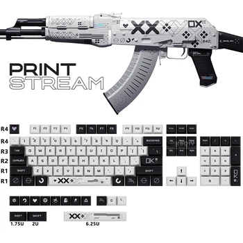 KBDiy 118 키/세트 인쇄 스트림 PBT 키 캡 XDA 프로필 MX 스위치 염료-SUB cs go 키 캡, DIY 기계식 게임 키보드 사용자 정의