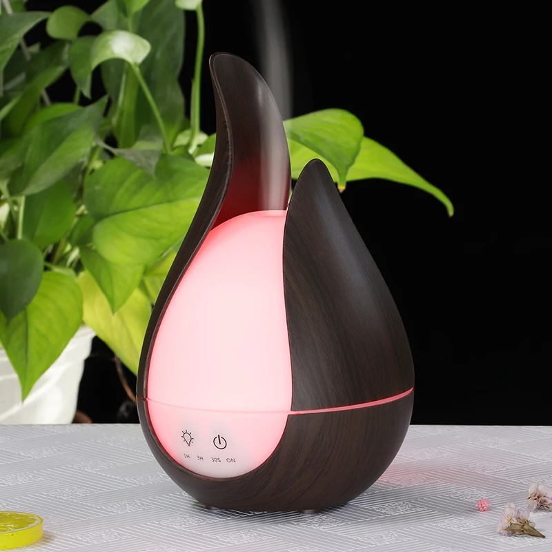 

New wood grain Aromatherapy humidifiers diffusers Ultrasonic fogger Home essentials for bedroom Night light 200ml