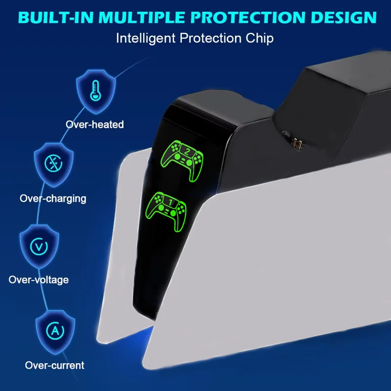 Зарядное устройство для контроллера FC400PS5 со светодиодной подсветкой