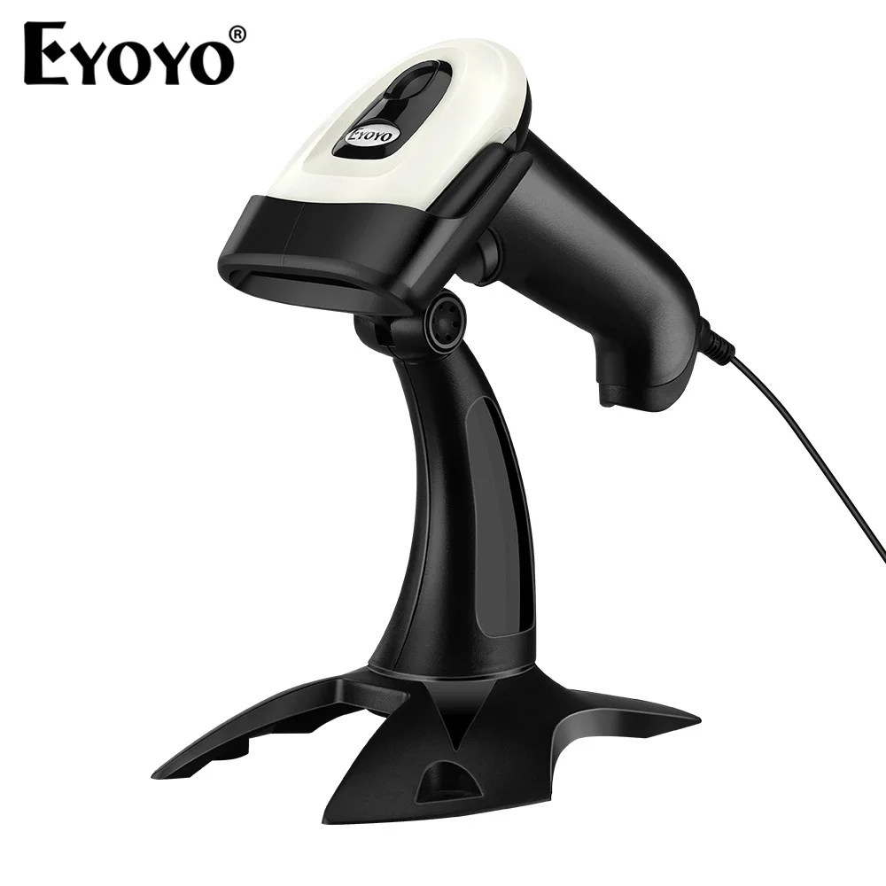 

Eyoyo Wireless Bluetooth 2.4G 2D Handheld Barcode Scanner With Adjustable Stand QR Image Screen Scanning Auto Sensing USB Wired