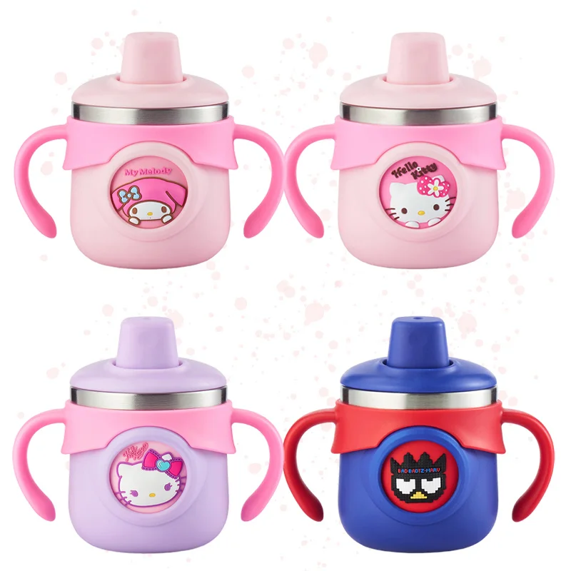 

Cartoon Anime My Melody KT Cat XO Children's Milk Cup with Scale Kawaii Stainless Steel Toddler Water Cup Cute 260ml Thermos Cup
