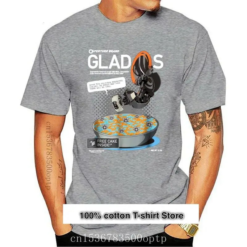 

Camiseta de hombre портал 2 GladOs, ropa de cereals, PTL004
