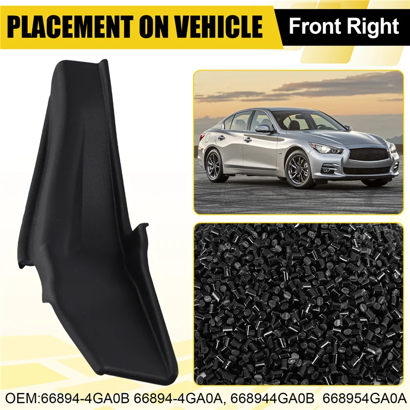 Фото Накладка на переднее крыло для капота стеклоочистителя для Infiniti Q50 Q50L 14-18 66894-4GA0B 66894-4GA0A 668944GA0A R №4