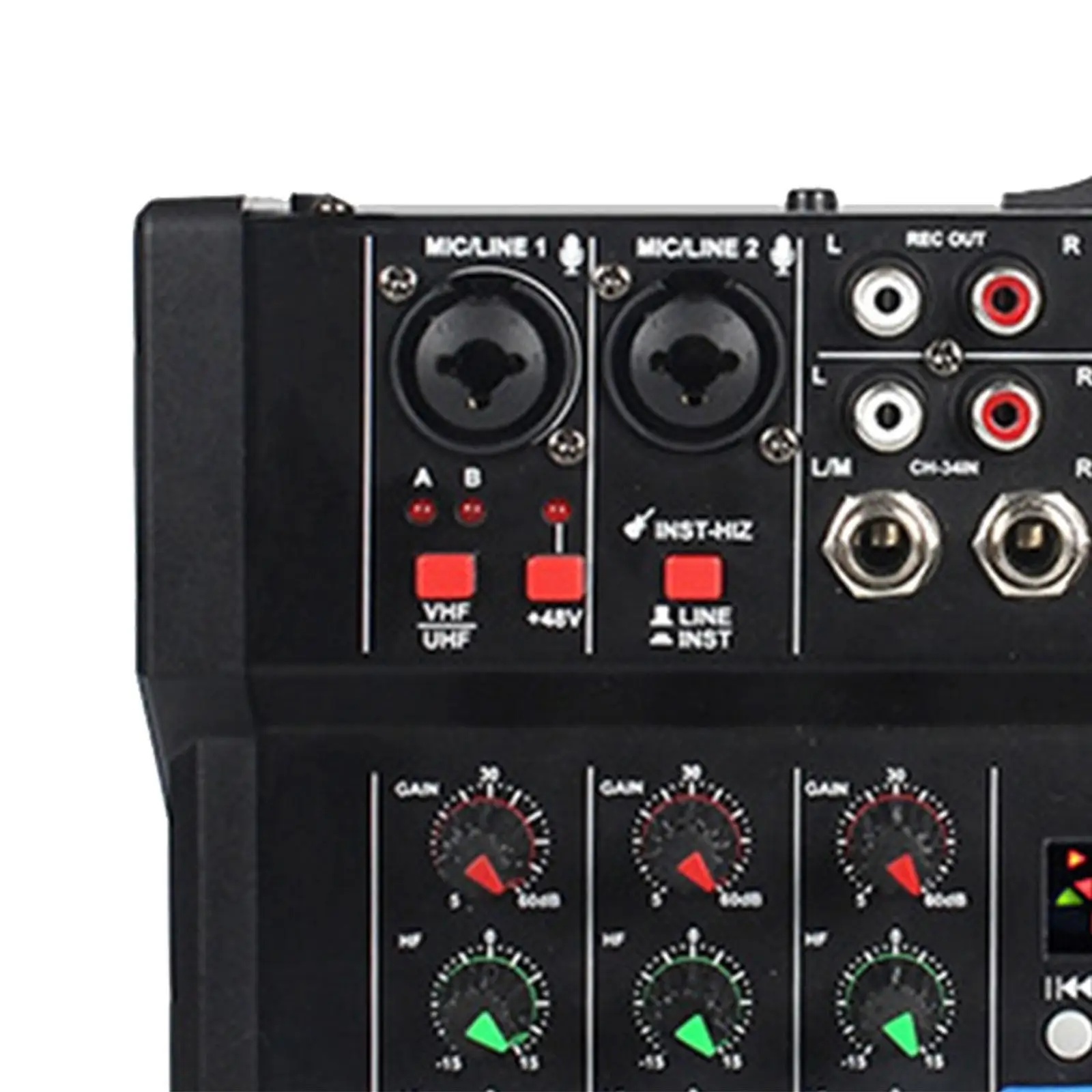 

Audio Mixer Amplifier 4 Channel Professional 48V Phantom Power Sound Mixer DJ Mixer for Recording Home Studio Mixing Karaoke