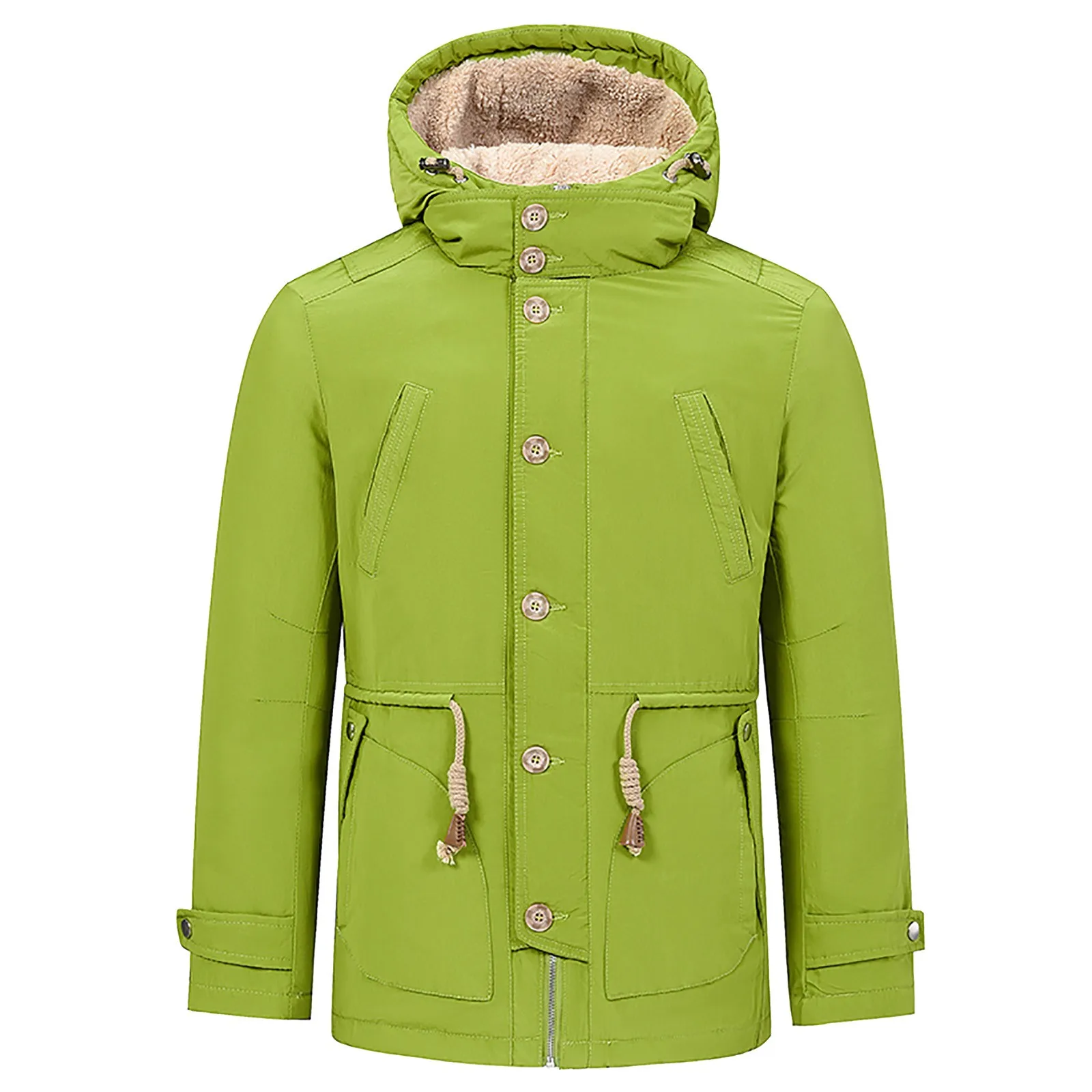 

Men's Fall And Winter Coat Jacket Stand-collar Fleece Jackets Thick Warm Sports Fleece Long Sleeve Warm formal Jackets for men