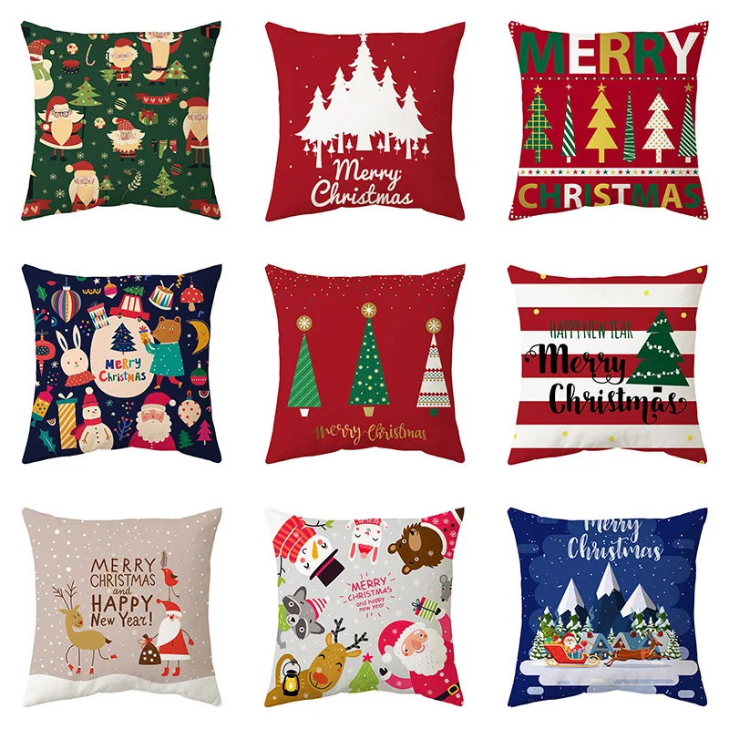 

Квадратная декоративная наволочка из хлопка и льна, 45 х45 см