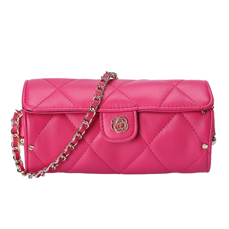 

Women's Bag Small Messenger Bag Cylinder Chain Bag Women Crossbody Bag Ladies Shoulder Handbag Toiletry Box Party Clutches Purse