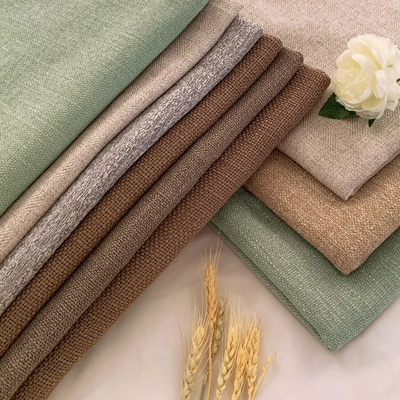 

50*150cm Linen Polyester Fabric Sofa Curtain Tablecloths Sewing Material By Meter DIY Handmade Fabrics