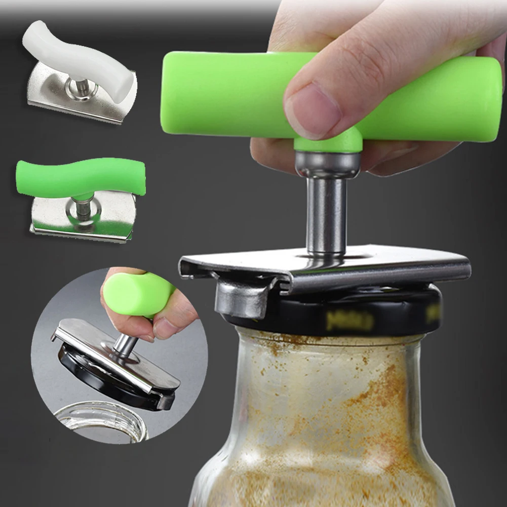 

Stainless Steel Bottle Cap Opener Multi-function AdjustableGlass Lids Off Jar Open Labor-saving Can Opener for Kitchen Gadget