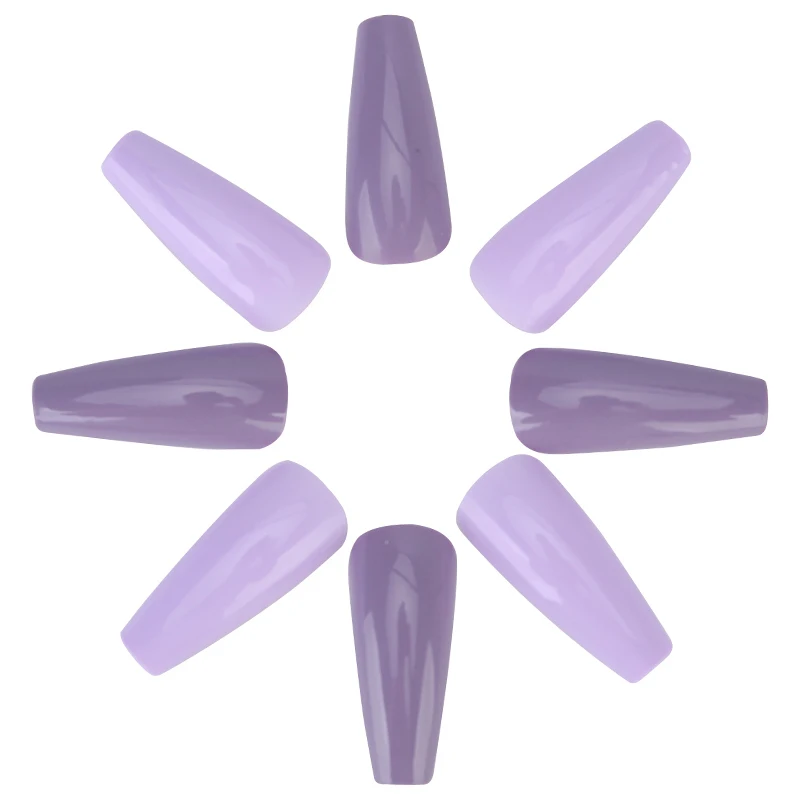 100 шт./кор. накладные ногти карамельного цвета длинные балерины сделай сам с