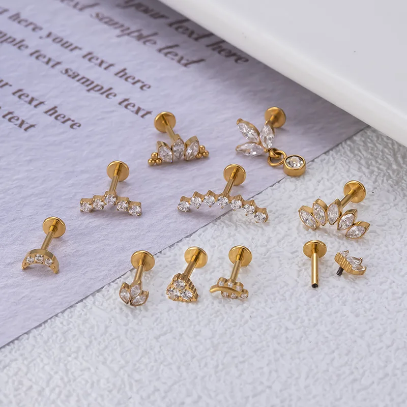 

1 пара, титановые карандаши для ногтей с цирконом