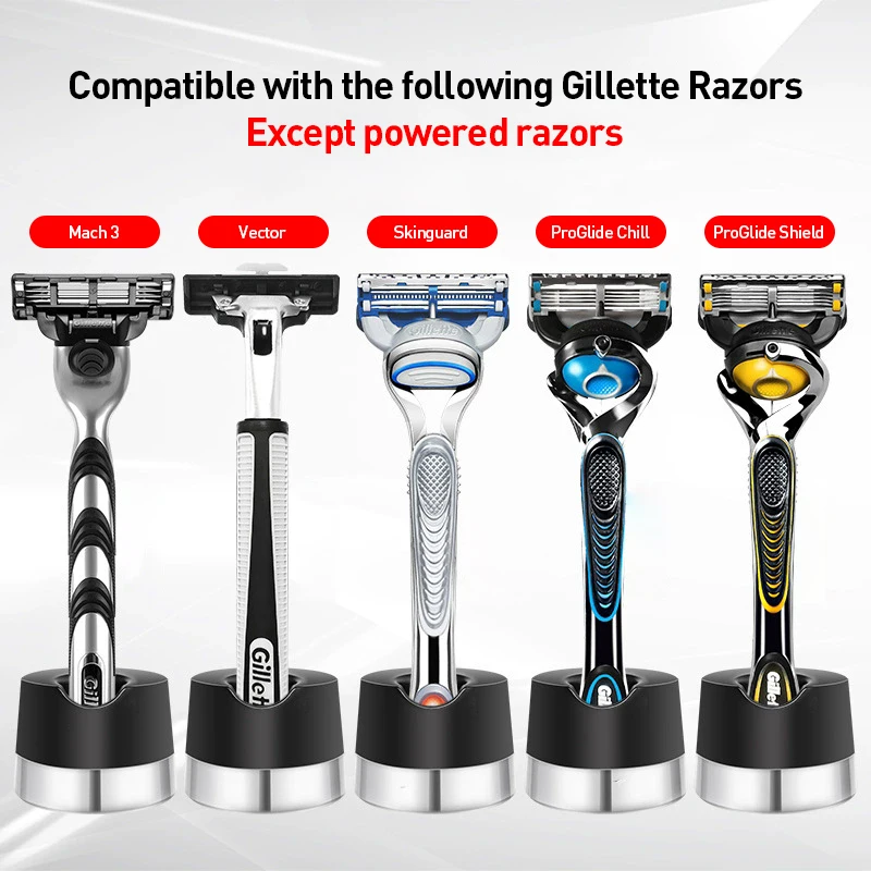 Фото Подставка для слива ручного держателя бритвы Подставка для бритвы Gillette Vector 2 Vector 3 Mach 3 Fusion 5, серия без электропитания №3
