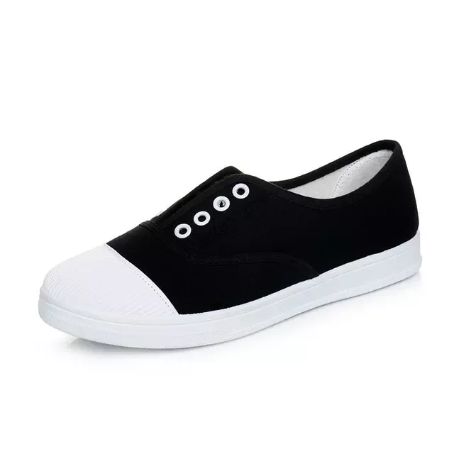 

New2022 canvas casual shoes woman flats 2022 solid comfortable flat with sneakers women shoes slip-on ladies shoes women sneaker