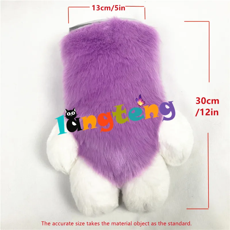 Y02 Purple Furry Fursuit Paws Partial Cosplay Fluffy Claw Gloves Mascot Costume For Kids Adults images - 6