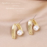 agustina metal stud earrings for women fashion jewelry studs earrings 2022 personality gold earrings geometry earring trend gift