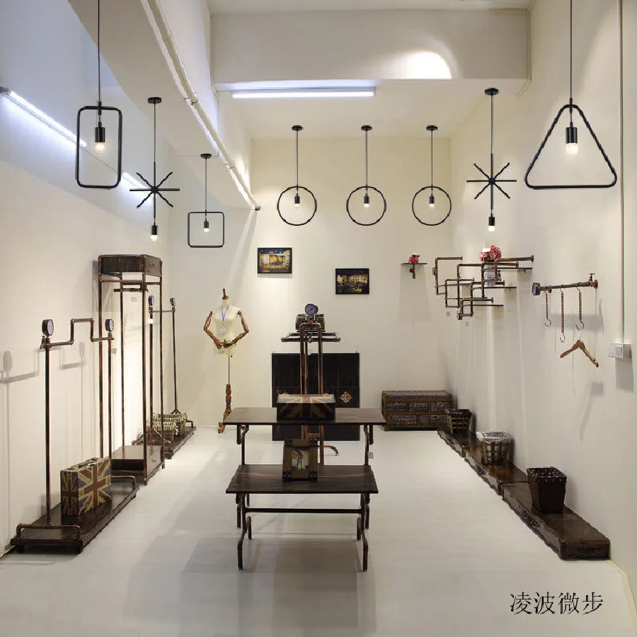 

Iron Hemp Rope Mongolian American Country Industrial Wind Chandelier Creative Retro Restaurant Lighting Bar Cafe Lighting