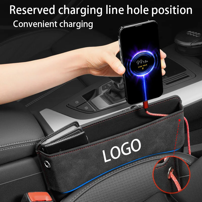 Новая Универсальная замшевая автомобильная коробка-органайзер для зазора на