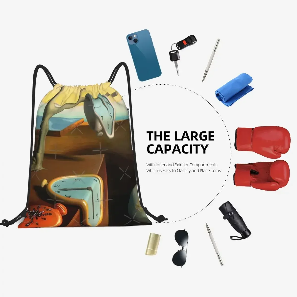 Рюкзак на шнурке сумка через плечо с эффектом памяти карман молнии портативная