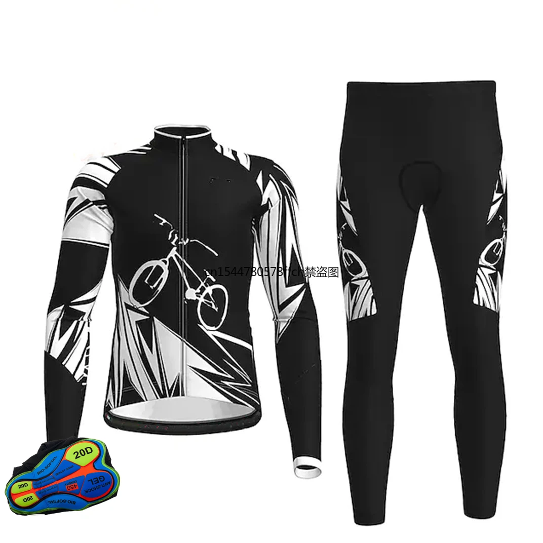 

Новинка 2021, Спортивная быстросохнущая рубашка с длинным рукавом для дорожного велосипеда, 100% полиэстер, для горного велосипеда, костюм из д...