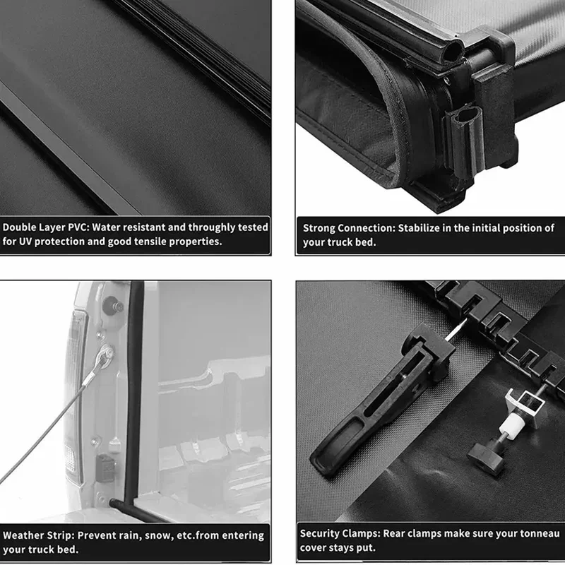 Высококачественный холщовый мягкий складной чехол-клеш для COLORADO/GMC CANYON 2004-2011