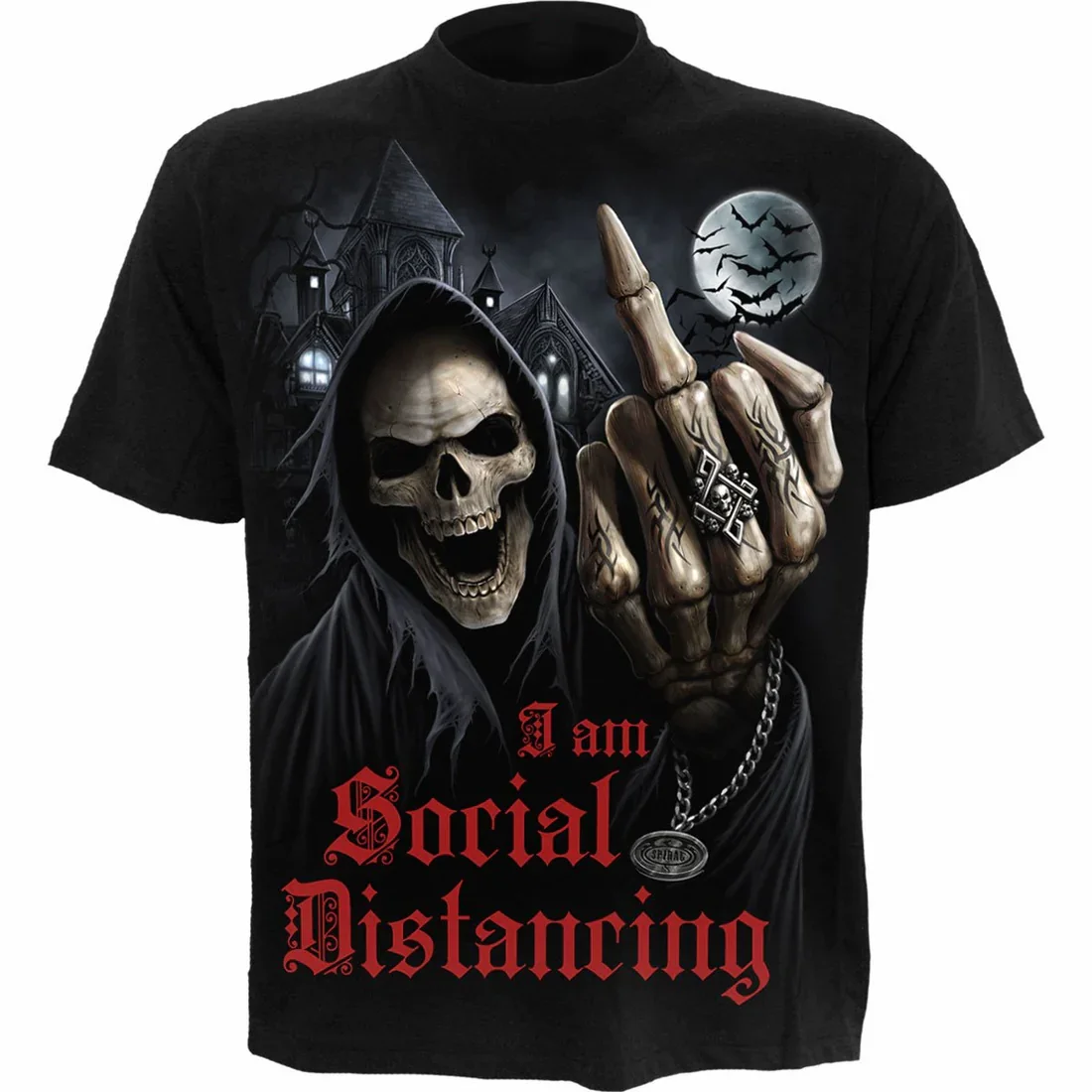 

2023 Summer Men's Skull T-shirt 3D Print Skull Graphic T-shirt Men's Super Large Short Sleeve Punk Top T-shirt Men's Death Appar