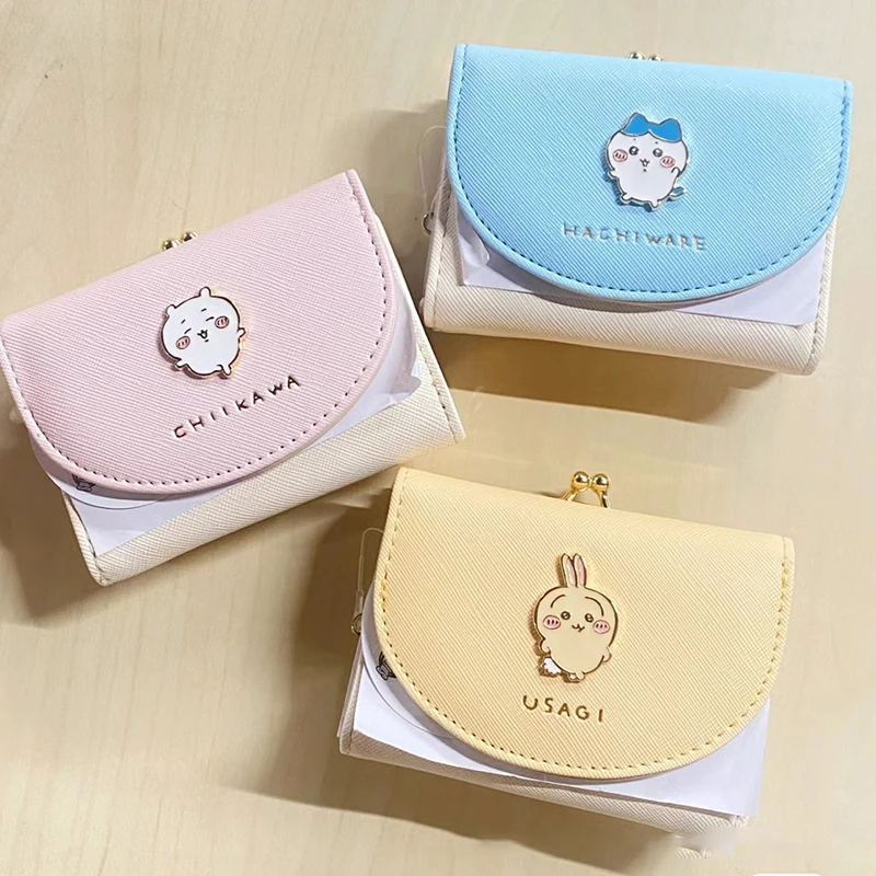 Новый Кошелек Chiikawas Милая Короткая сумка для карт милый кошелек из искусственной