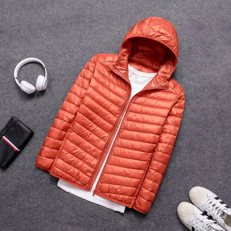2022New Quality Men's Ultralight Packable Hooded Down Jacket Puffer Down Coats
