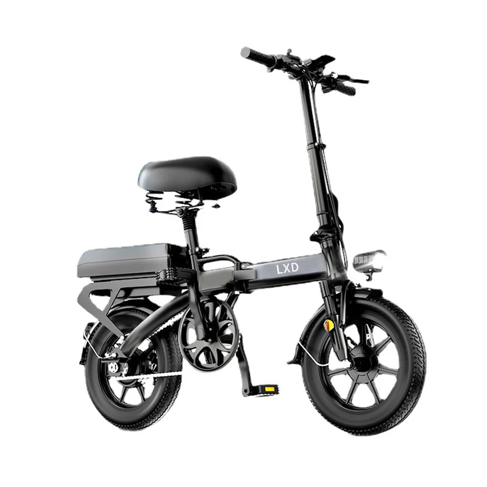 

14 Inch Electric Bicycle Dual Disc Brake High Speed Motor Lithium Battery Aluminium Alloy Foldable Ultra Light Riding Bike