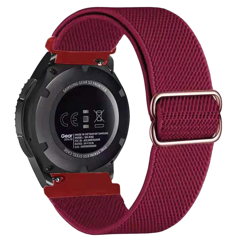 20mm/22mm Strap For Samsung Galaxy Watch 4/5/5 pro/classic/46mm/Active 2/Gear S3 44mm 40mm Nylon Elastic Huawei GT 2/3 Pro Band