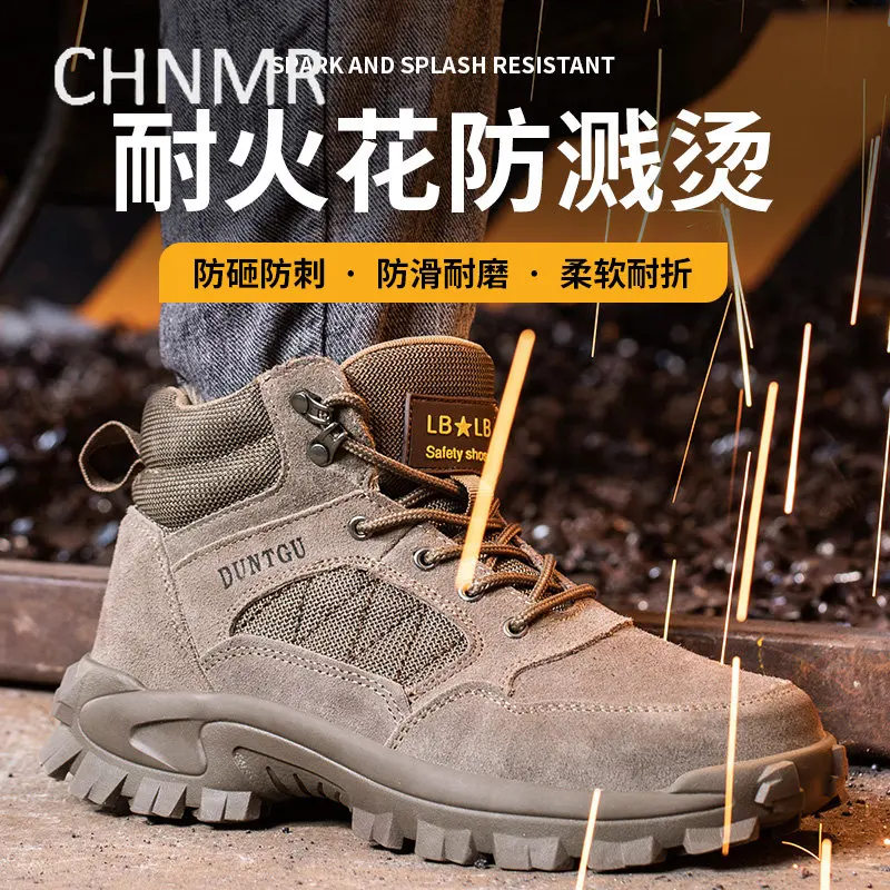 

CHNMR Trekking Shoes Couple Hiking Men's Work Safety Boots Rubber Designer Big Size Selling Products Trends Comfortable Fashion